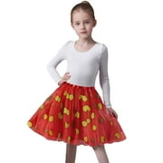 Toddler Girls Layered Tutu Skirt Valentine's Day Sparkling Sequin Tulle Dance Dress Red ,One Size